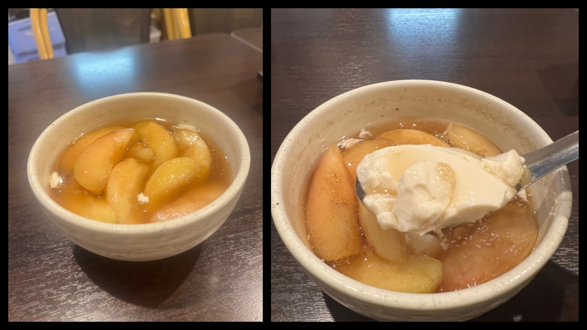 桃の豆花